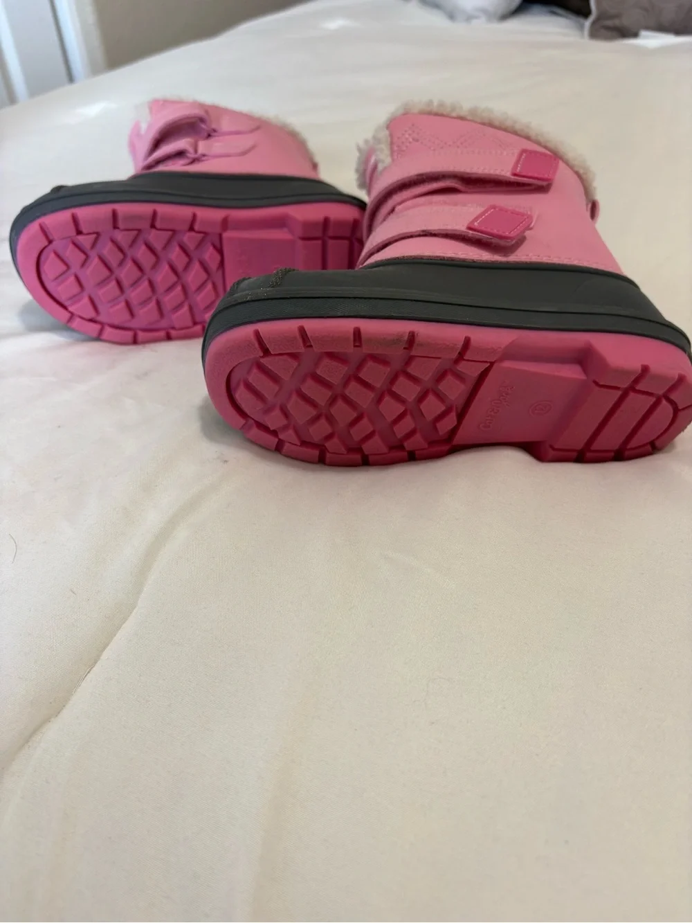Cat & Jack Pink Faux-Fur Winter Snow Boots